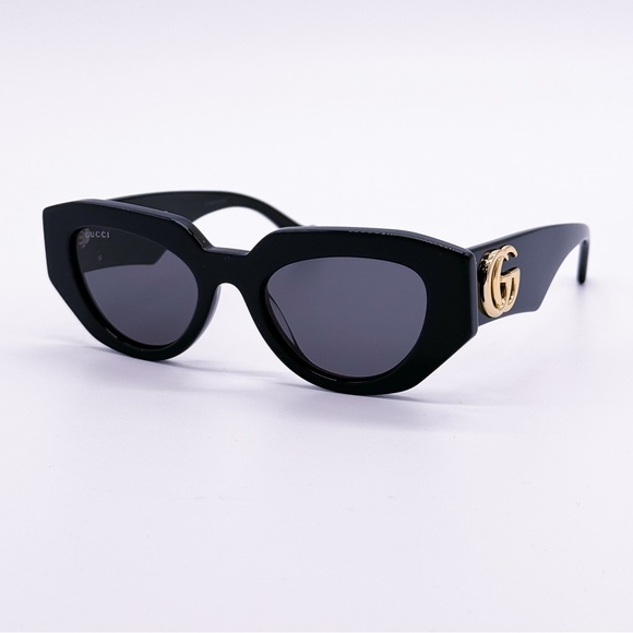 NEW GUCCI SUNGLASSES GG1421S 001 WOMEN BLACK  EYEWEAR GUCCI - Picture 3 of 13